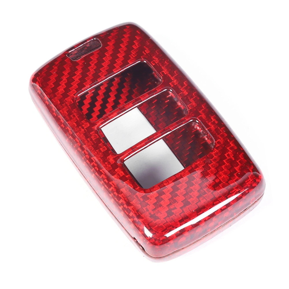 Car Carbon Fiber Key Shell Case Cover Trim Auto Accessories Red Fit for Jaguar E PACE