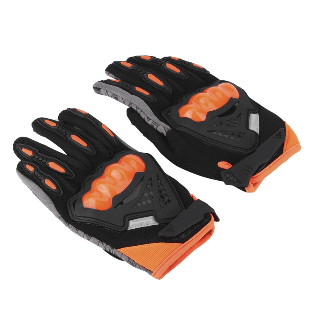 1 Pair Outdoor Non-Slip Climbing Sporting Gloves Touch Screen Protective Motorcycle Riding GlovesOrange M