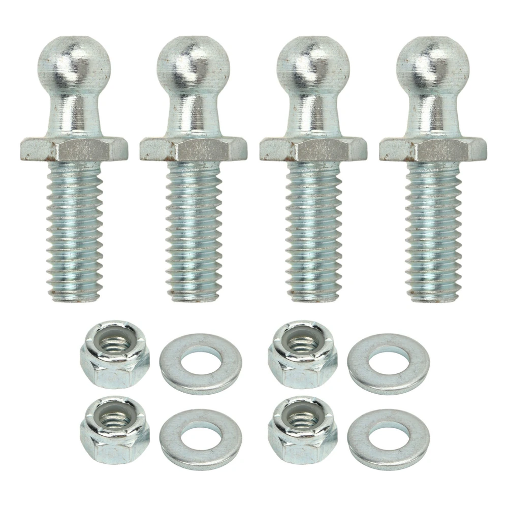 4Pcs 10mm Ball Studs 5/16‑18 Thread High Hardness Rugged Stable Ball Studs Washers Kit for Tool Boxes RVs Cars 1/2inch