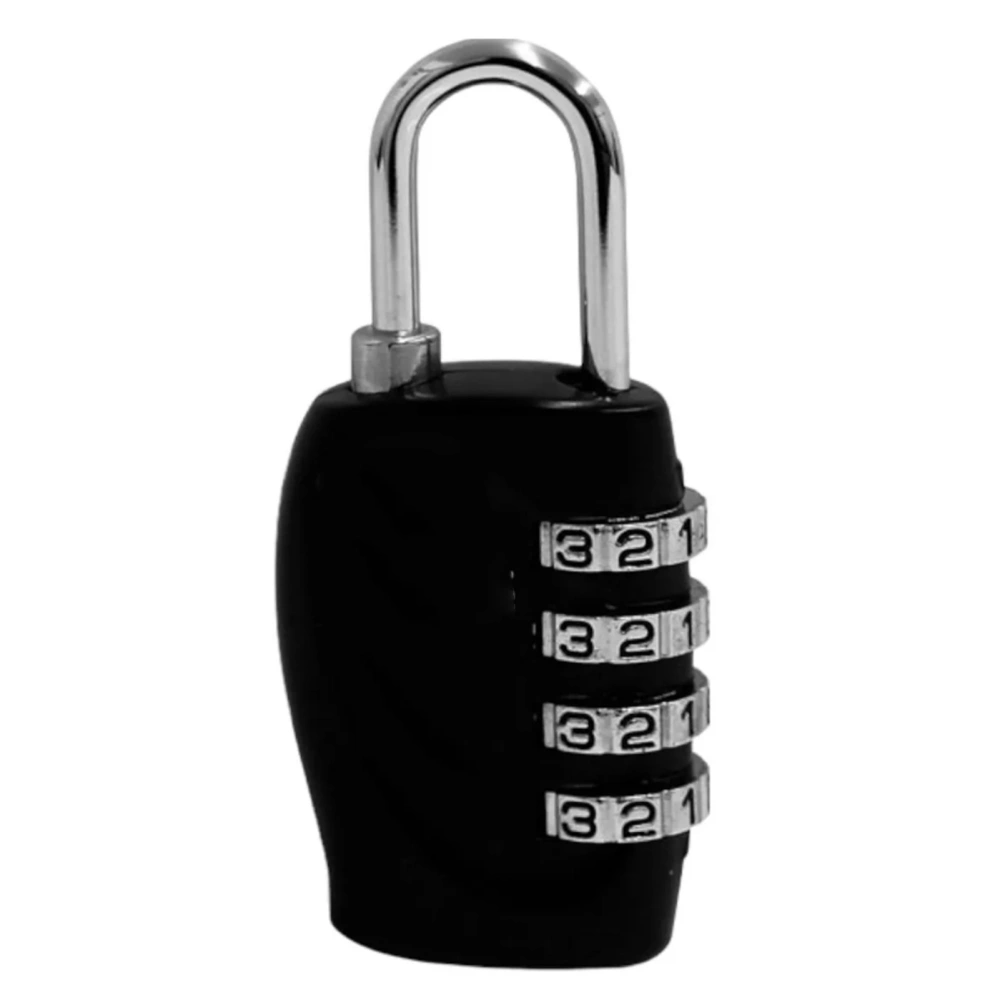 Black 4 Digit Hanging Combination Lock Alloy Robust Safe Password Padlock for Home Factory