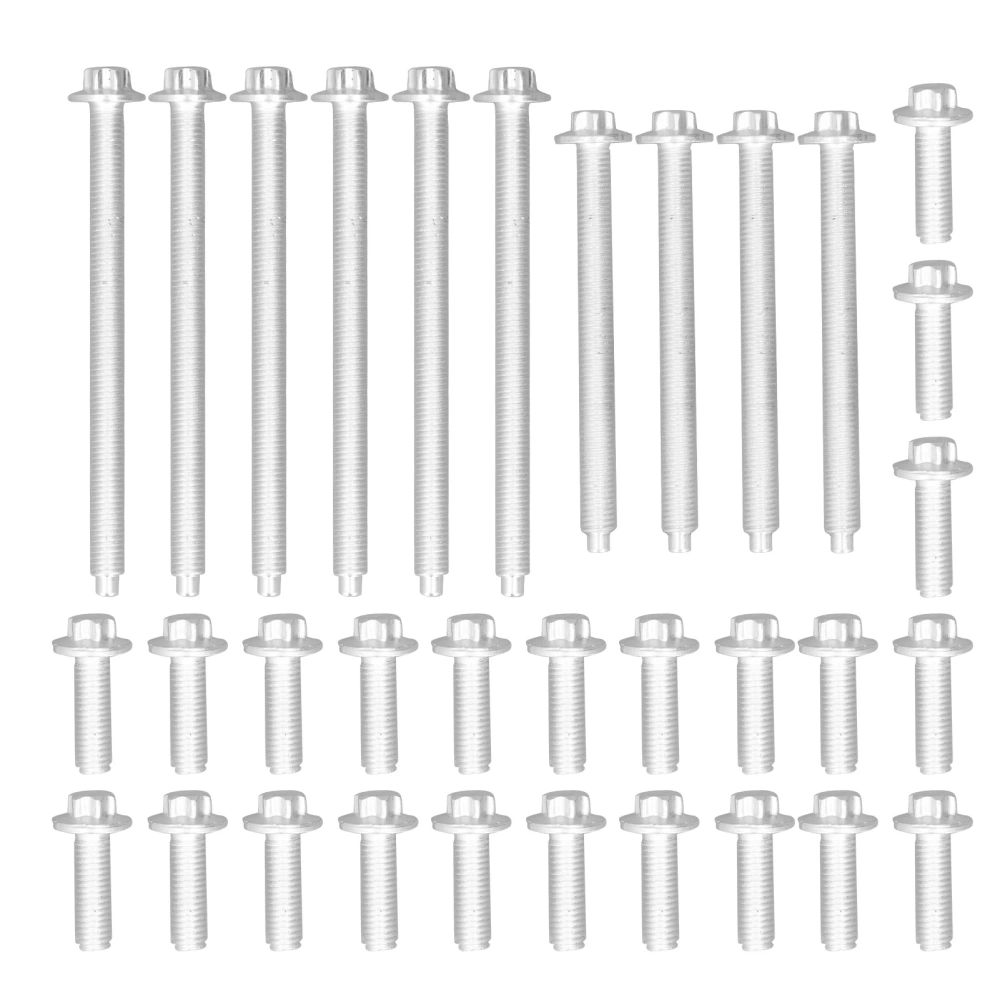 33pcs Engine Oil Pan Bolt Set Aluminum Rustproof 11‑13‑0‑392‑549 Replacement for 1 Series 135i 328i