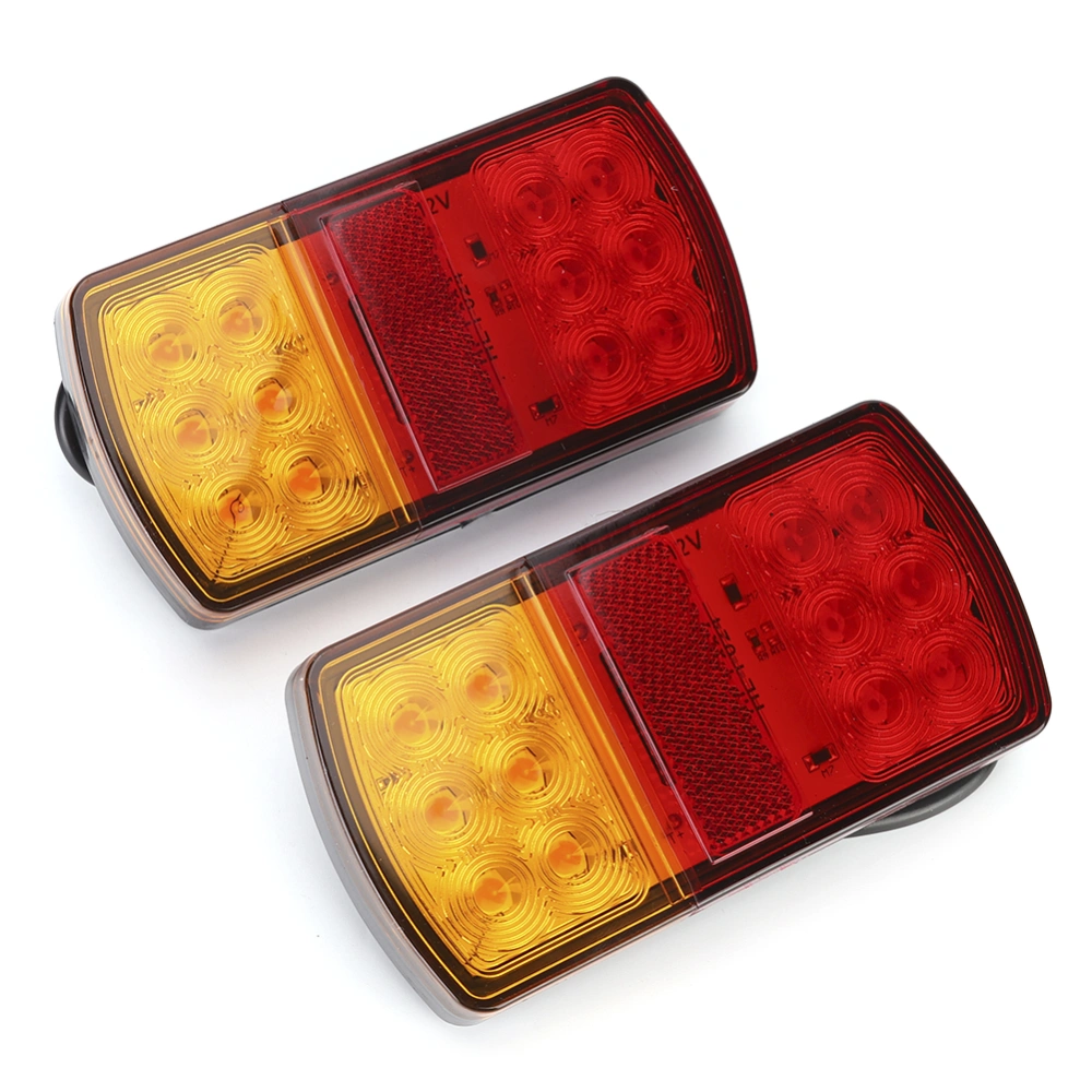 2pcs 12V Truck Side Marker Light Lamp 12LED Dual Color 6000K High Brightness