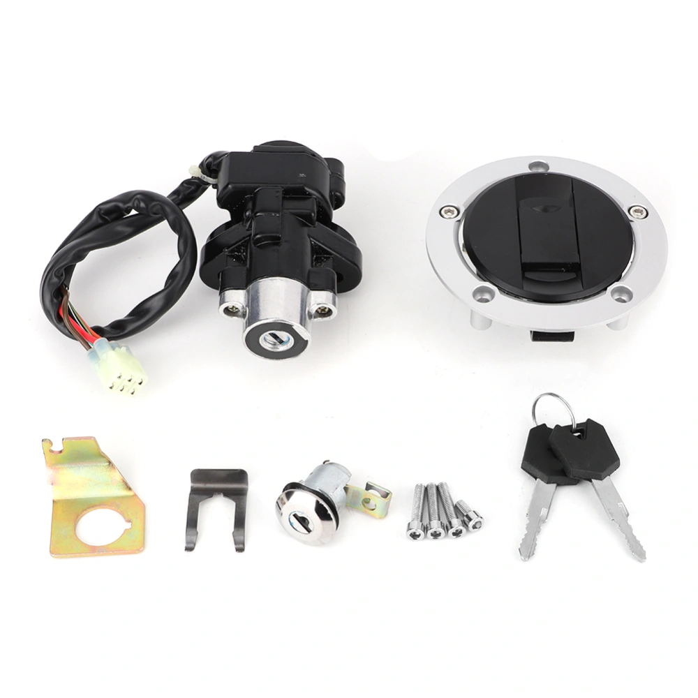 Ignition Switch Seat Lock Keys Fuel Gas Cap Kit Fits for Suzuki GSXR600 750