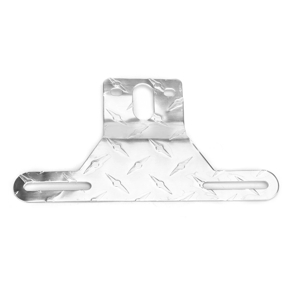 Aluminum Silver Truck Trailer License Plate Light Mounting Bracket Holder Support