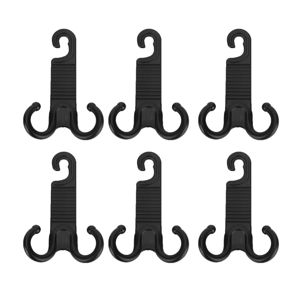 6pcs Car Interior Seat Back Hook Hanger MultiPurpose Vehicle Headrest Rear Rack Bag Holder