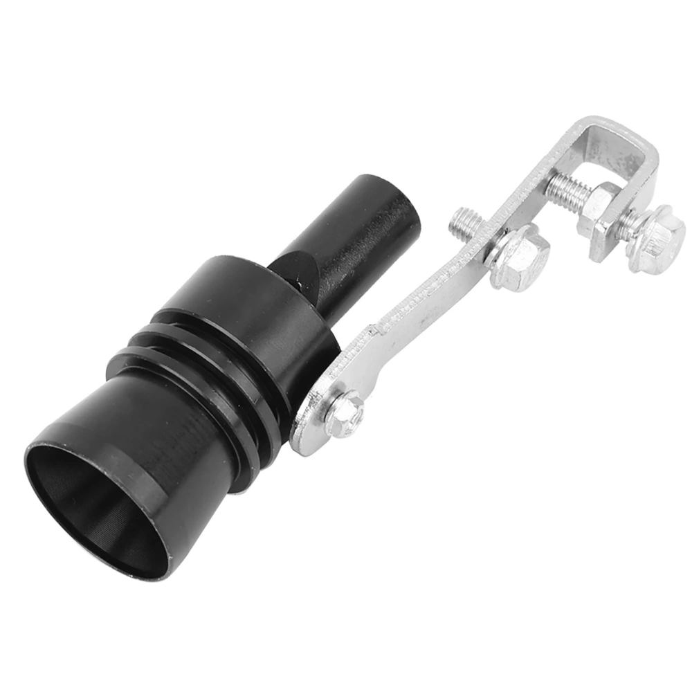 Aluminium Alloy Turbo Sound Tail Throat Exhaust Pipe Whistle Car Modified Part TC XL(Black)