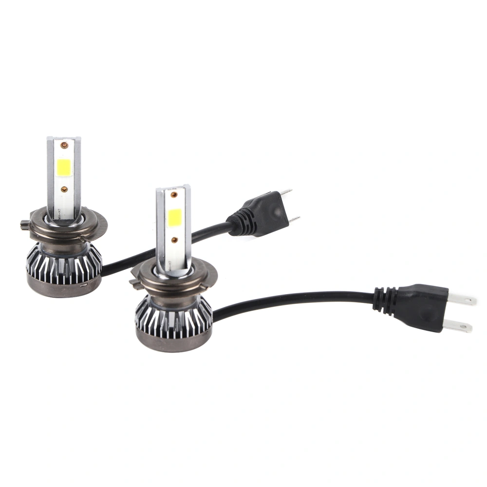 2pcs Mini H7 LED DOB Bulb Waterproof Self Heat Dissipation Headlight 6000LM 6000k Fog Lamp