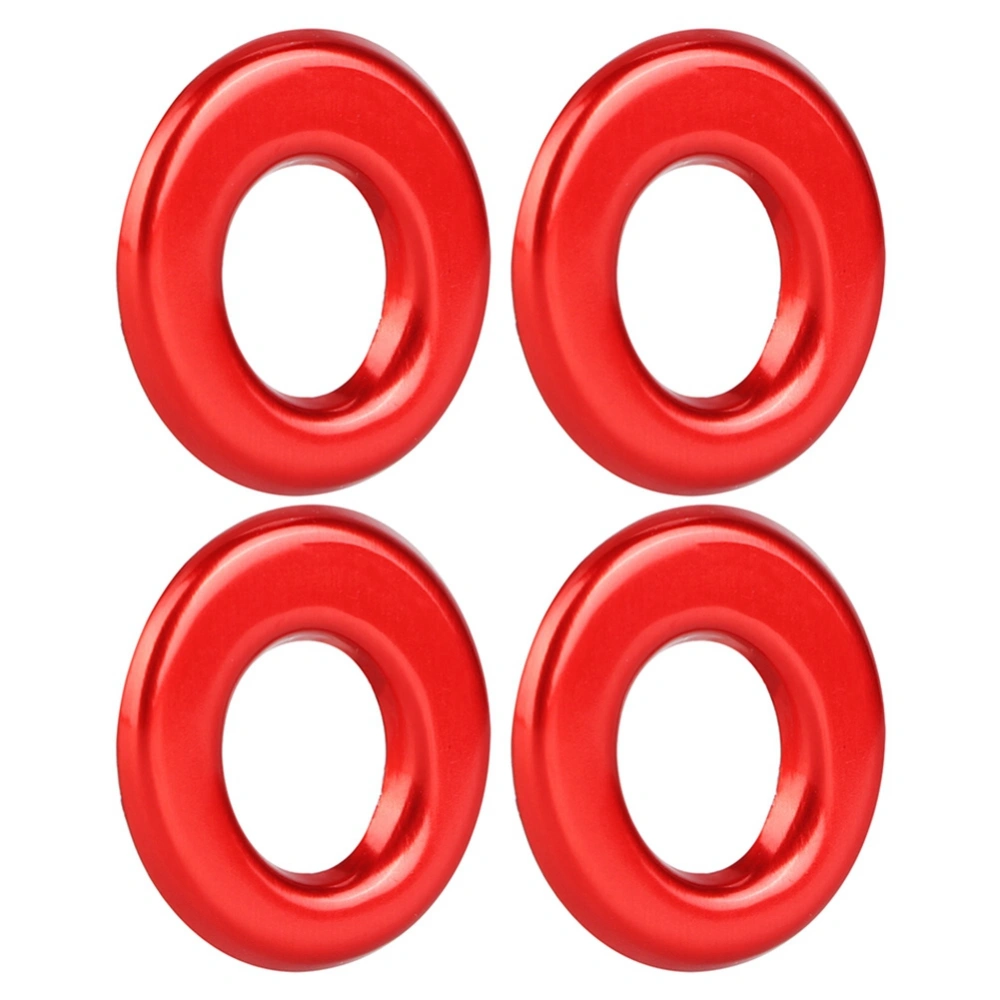 4pcs Door Lift Lock Pin Knobs Rings Trim Cover Fit for Benz GLa GLC New C Class E Class(Red)