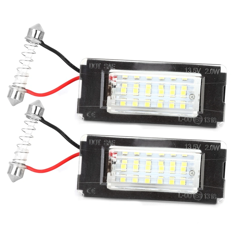 1 Pair 12V 18 SMD LEDs Number Plate License Panel Lights Fit for MINI Cooper R56 R57 R58 R59 2006-2014