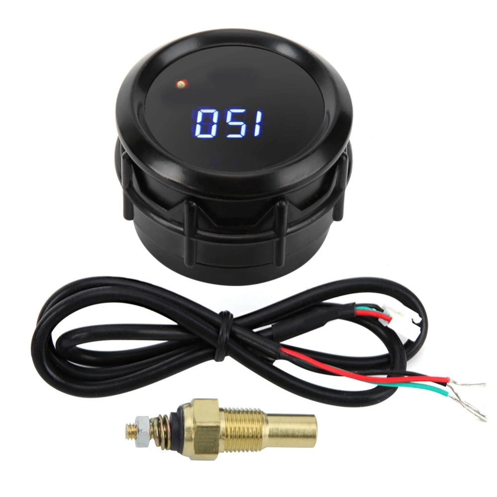 52mm Oil Thermometer with Sensor 40~150℃ Blue LED Digital Display Temperature Gauge