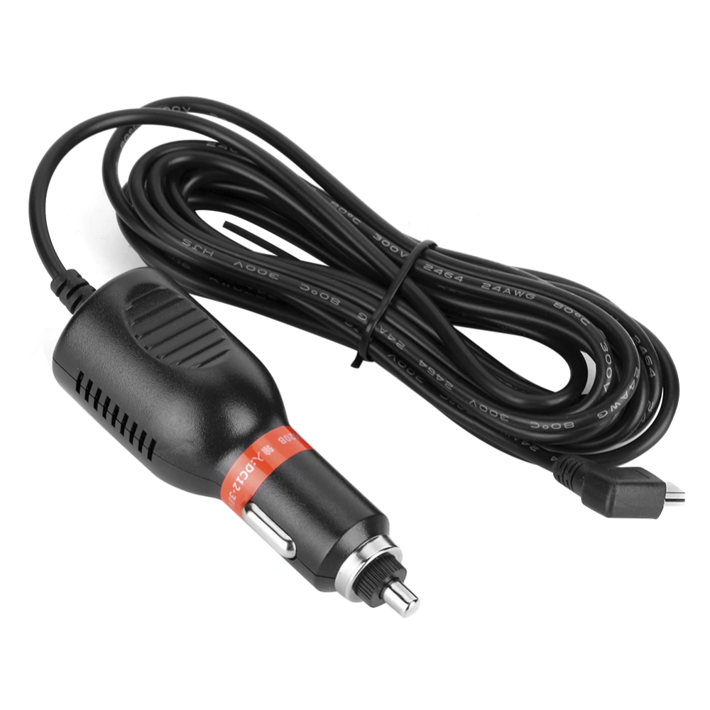 12-24V 11.5ft Car Driving Recorder GPS Navigator Cigarette Lighter Charging Line Cable