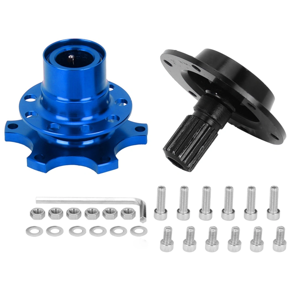 Universal 6 Hole Steering Wheel Quick Release Disconnect Hub Adapter Kit Car Repair Tool