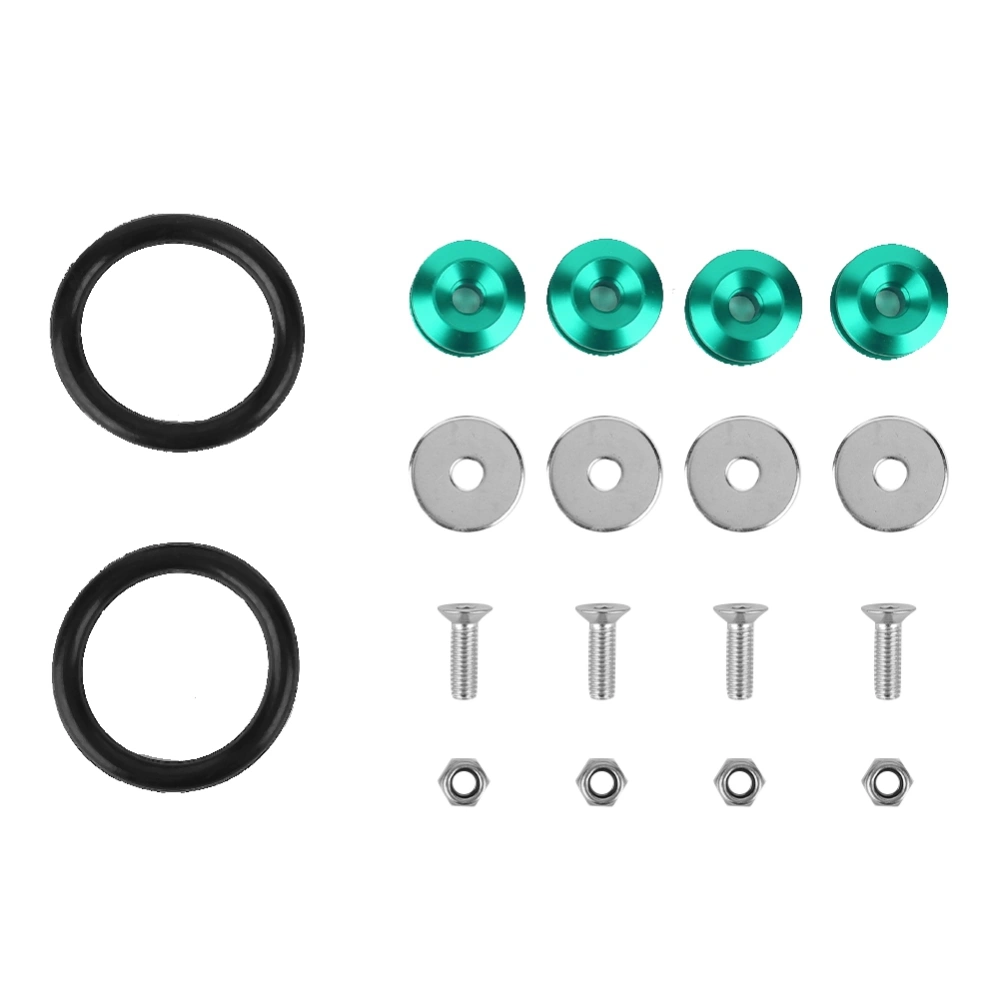 Car Aluminum Alloy Fenders/Bumper Washer/Bolt Engine Bay Dress Up Kit(Green)