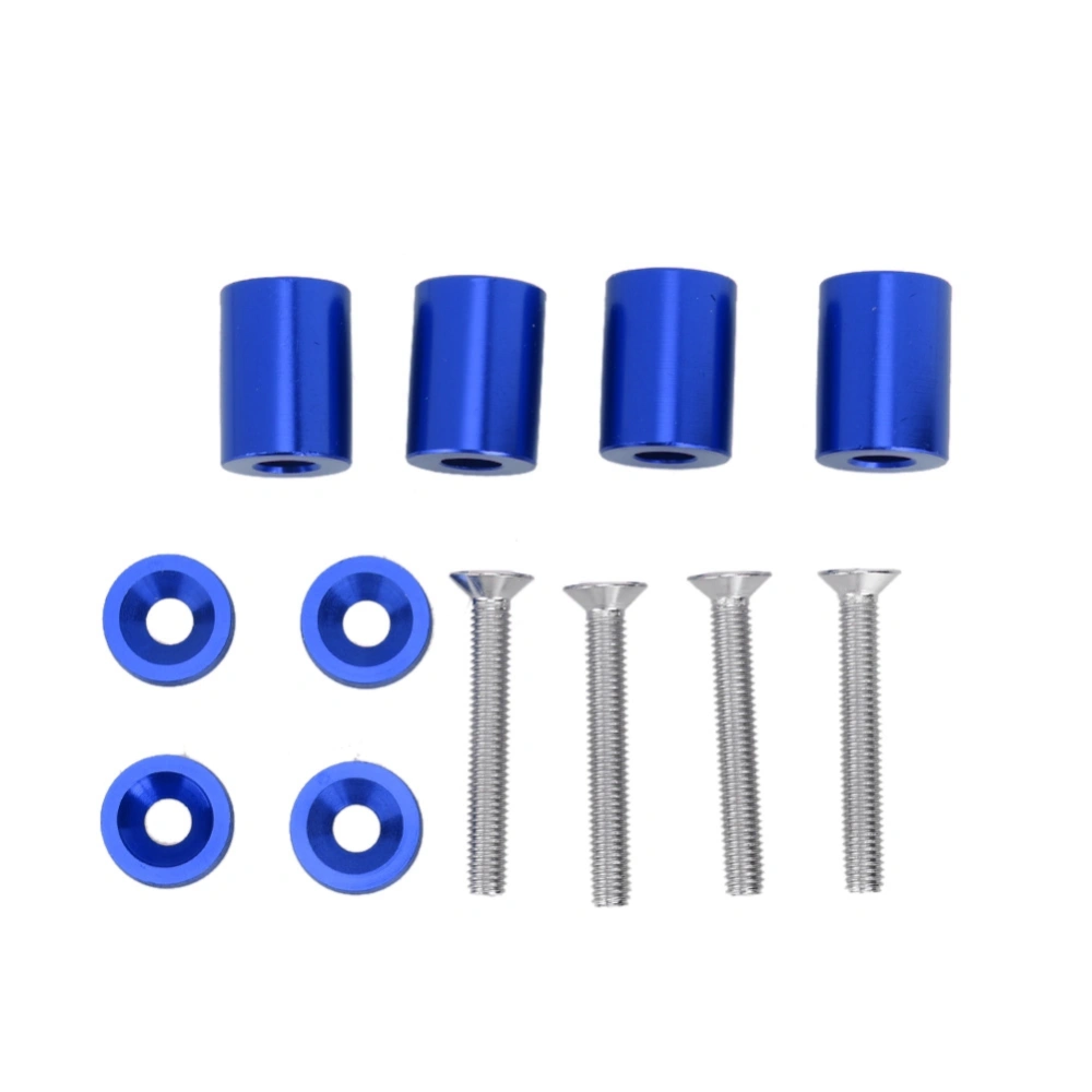 Car Aluminum Alloy Engine Hood Ventilation Spacer Riser Fit for 6mm Motor(Blue)