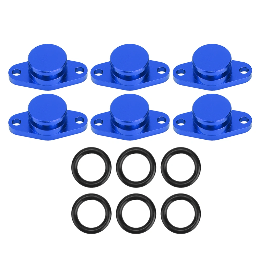 6x22mm Engine Swirl Flaps Delete Blanking Plugs with Rubber Gaskets Fit for M57/M57D25(Blue)