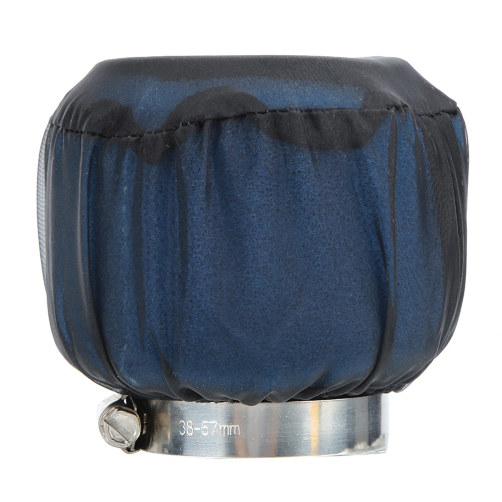 45mm Double Sponge Air Filter Cleaner Straight Neck Motorcycle Accessory(Dark Blue)