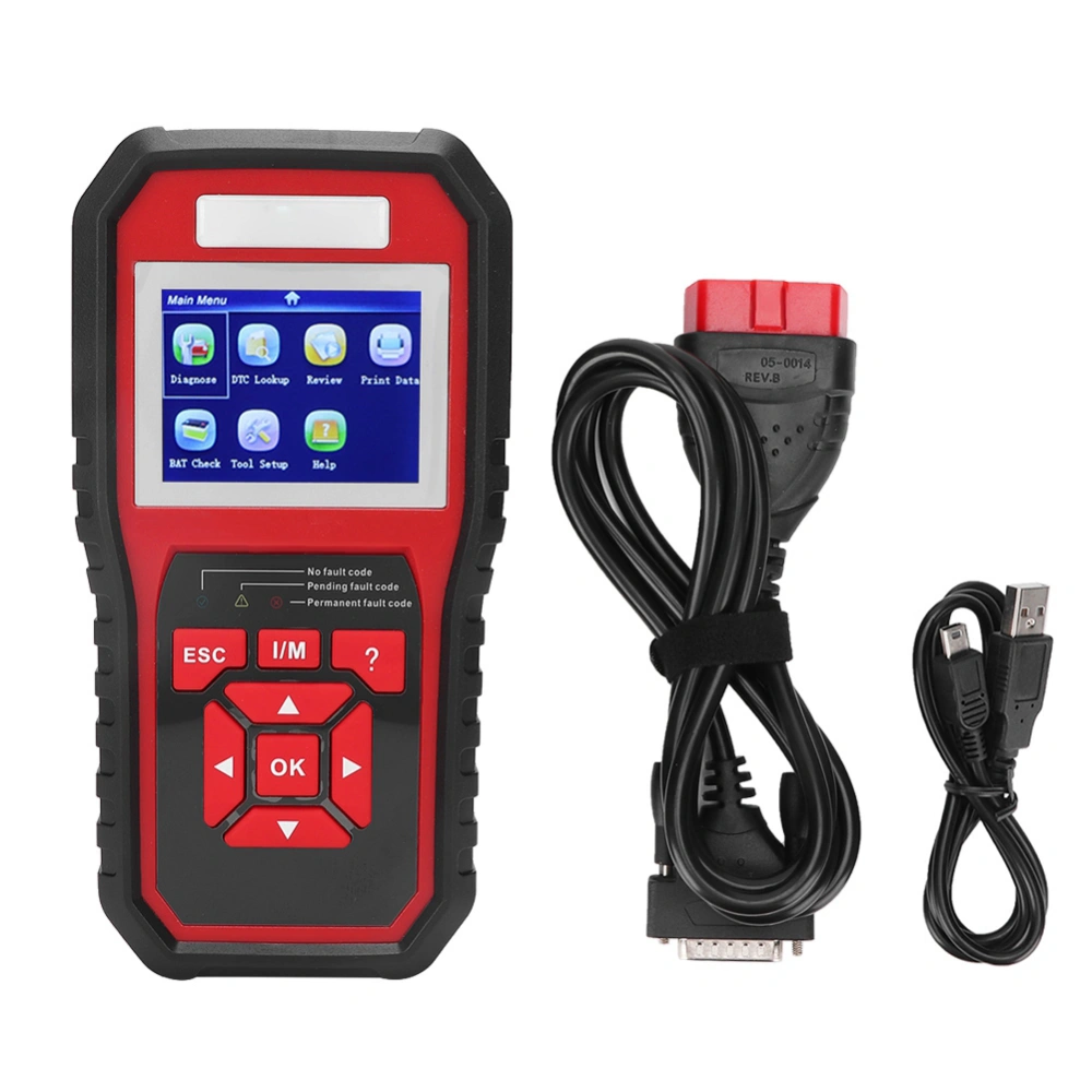 KW850 OBD2 EOBD Scanner Car Code Reader Tester Car Diagnostic Tool Instrument (Black Red)