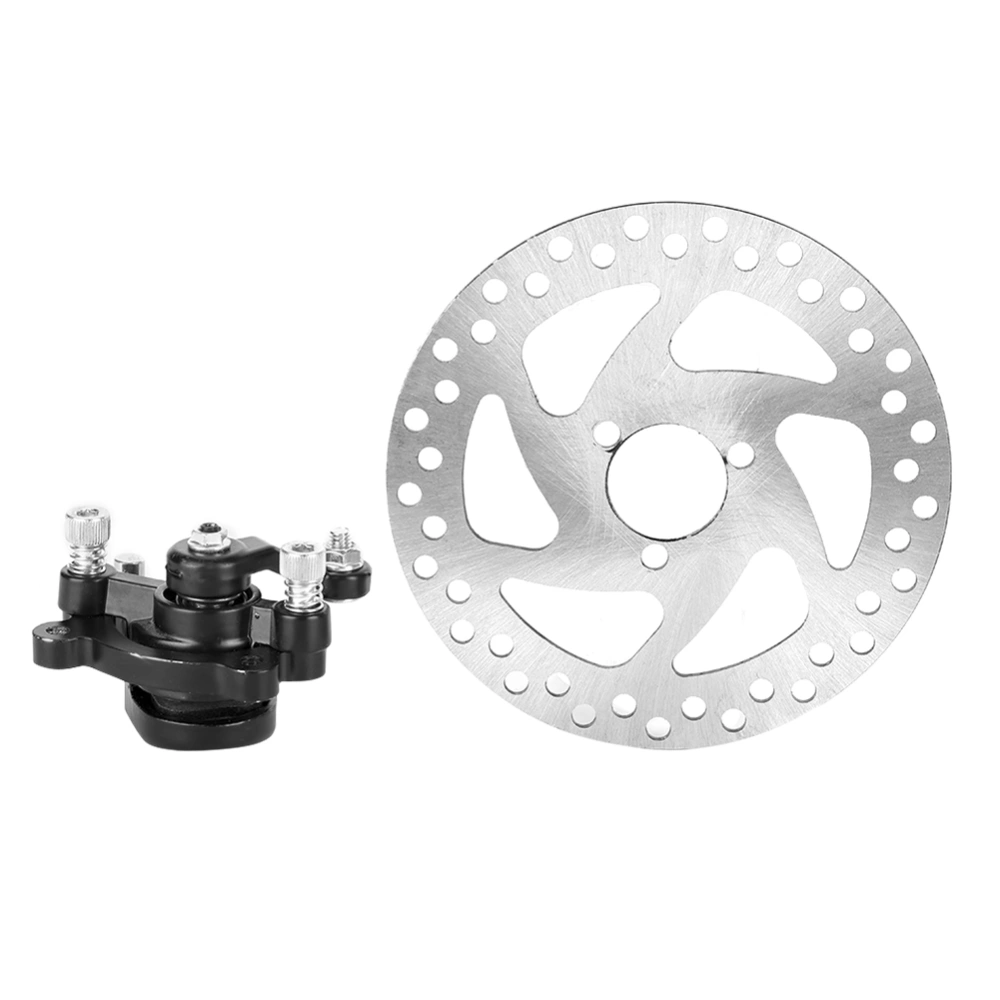 Aluminum Alloy Mini Scooter Rear Disc Brake Set Brake Disc+Brake Caliper for Rotors SUVs