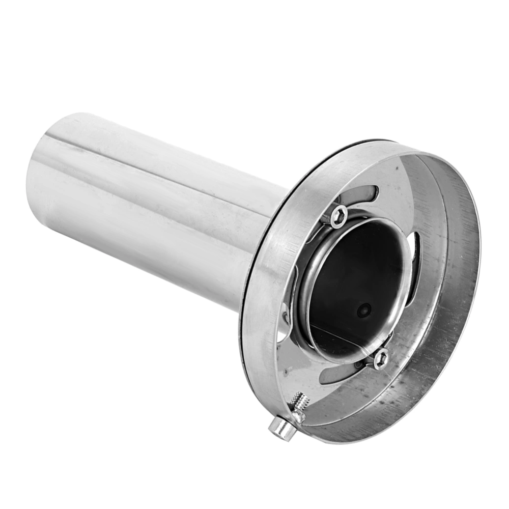 Car Adjustable Removable Round Head Exhaust Muffler Silencer Car Modification (4.5in)