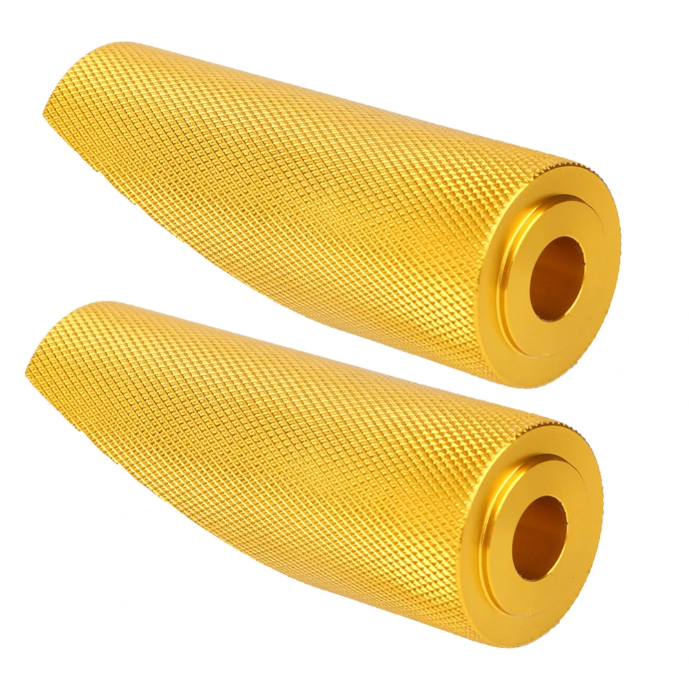 2pcs Motorcycle Aluminum Foot Pegs Footboard Replacement Fit for Honda(Golden)