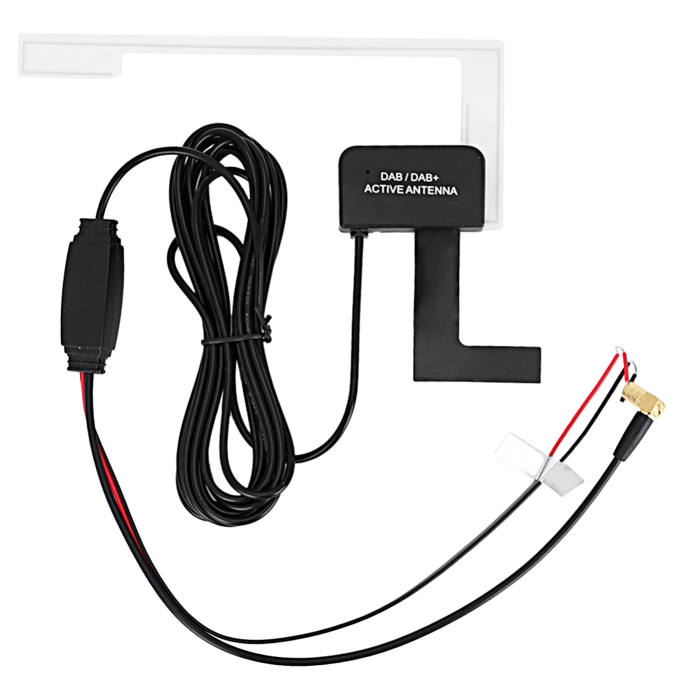 Car 3Meters Wire 20db Digital Radio Patch Concealed Antenna Adhesive Aerial DAB SMB 12V