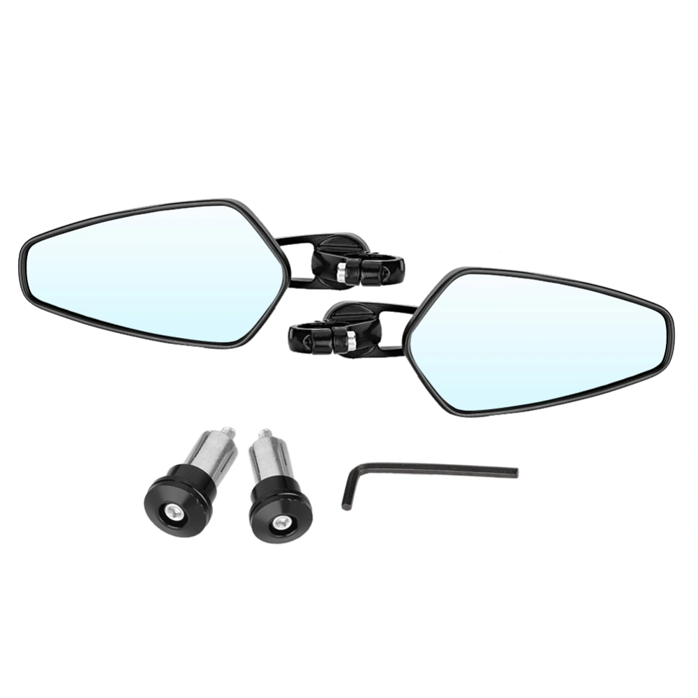 1 Pair 7/8inch 22mm Universal Motorcycle Aluminum Handle Bar End Side Rear View Mirrors