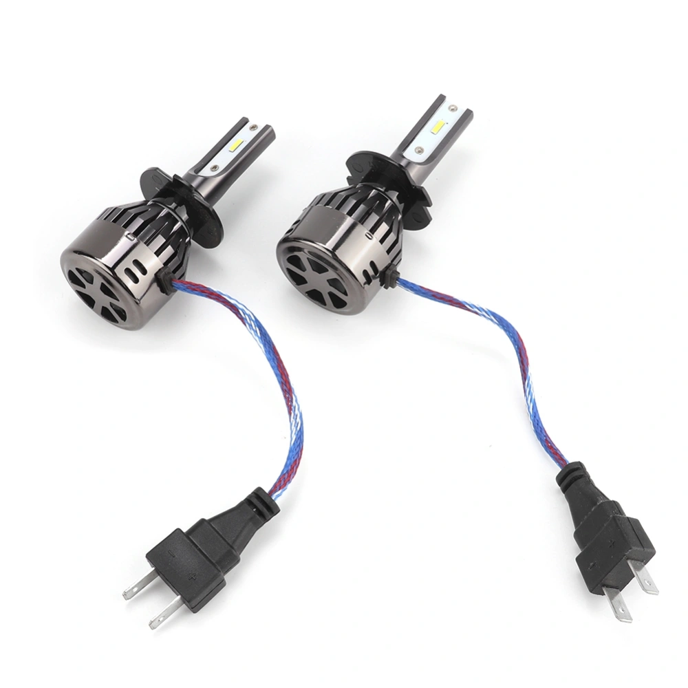 2PCS H7 60W White Light Car LED Headlights Integrated Concentrated Lamp Built in Driver