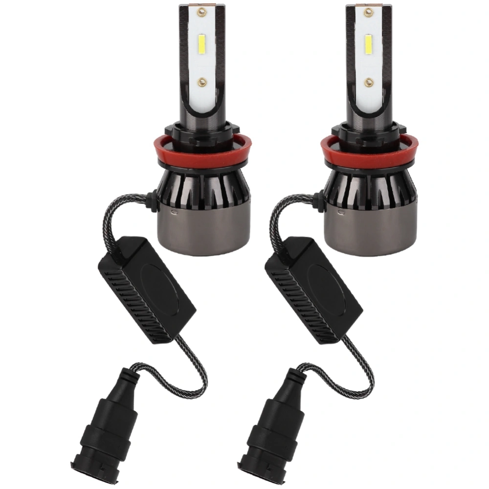 2Pcs 60W 6000K White Super Bright Car LED L8 Headlight Headlamp Light Bulbs for H8 H9 H11