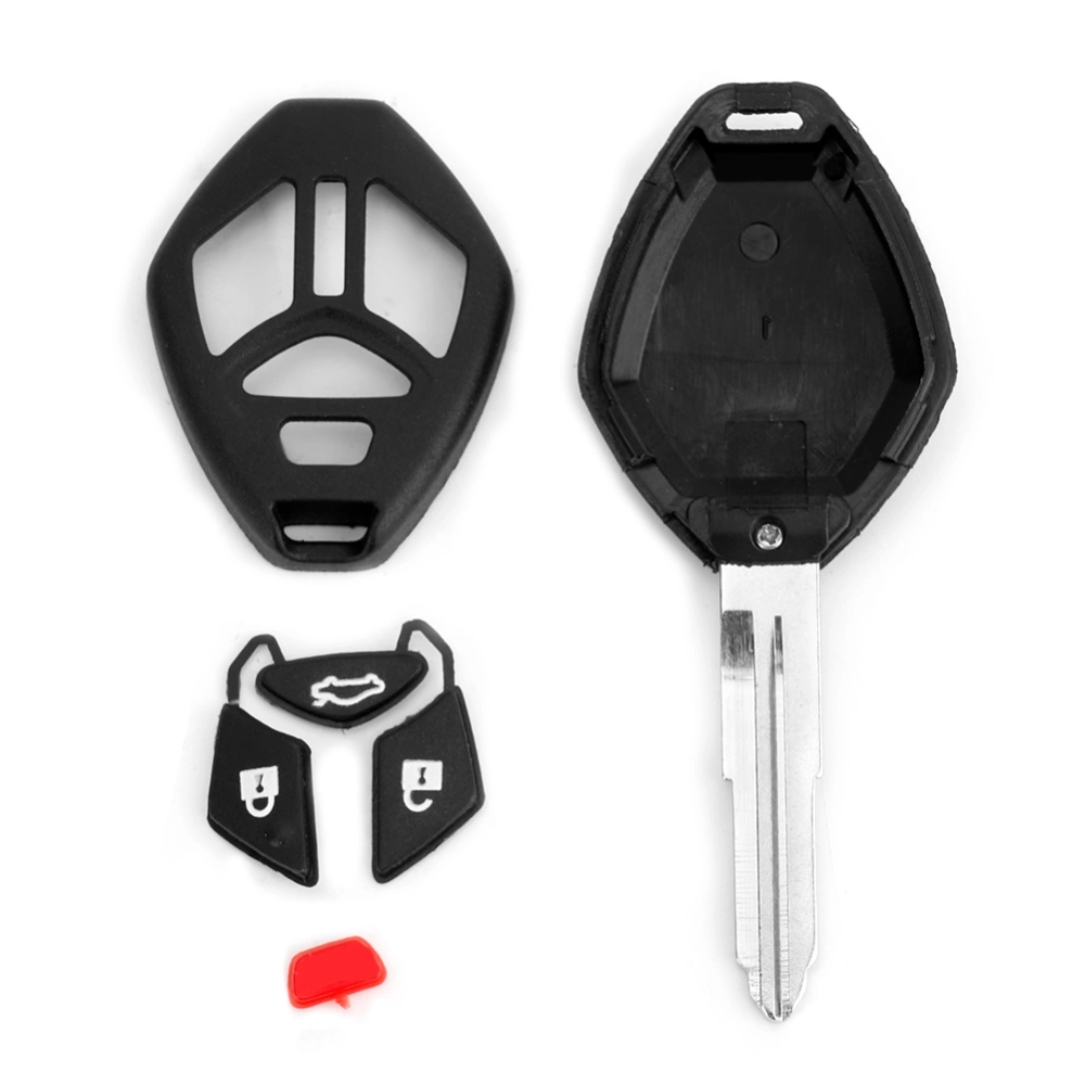 3+1 Button Plastic Black Durable Car Remote Smart Key Fob Cover Fit for Mitsubish