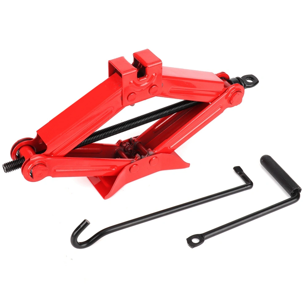 Car Automotive Scissor Jack 45# Steel Chromed Emergency Crank Lift Stand Tool