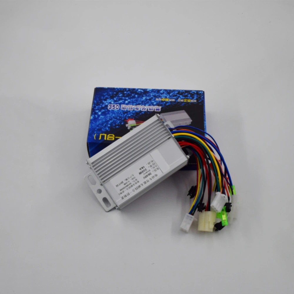 4 in 1 Brushless Motor Controller 36V 48V 350W Intelligent Motor Speed Controller for Electric Bicycle E Bike Scooter Silver