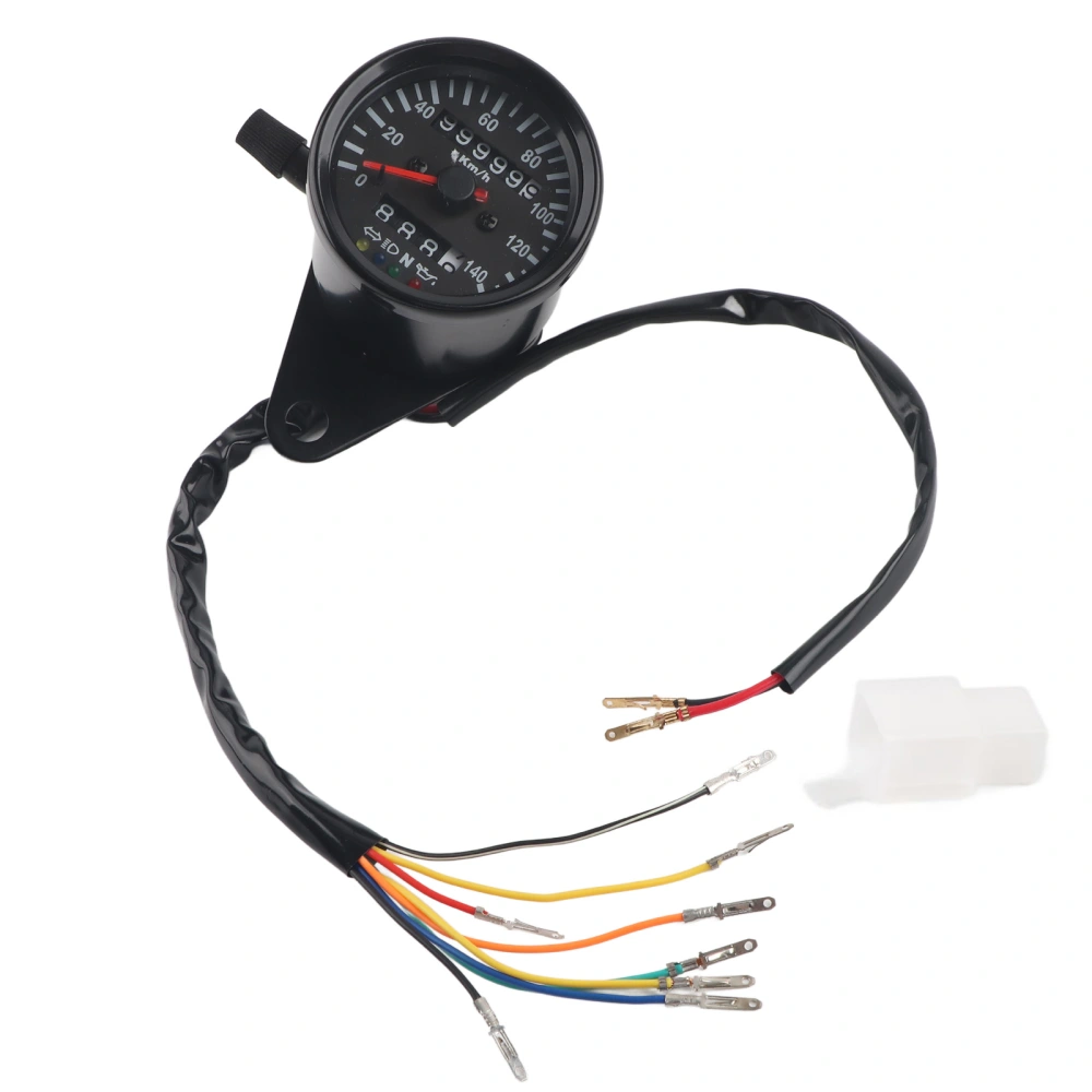 LED Backlight 12 V Motorcycle Dual Odometer Speedometer Gauge Kit Cafe Racer