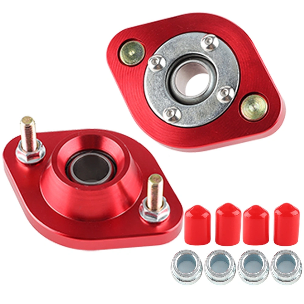 Car Shock Top Mount Set Pillow Ball Rear Upper Camber Plates Fit For E30 E36 E46 (Red)