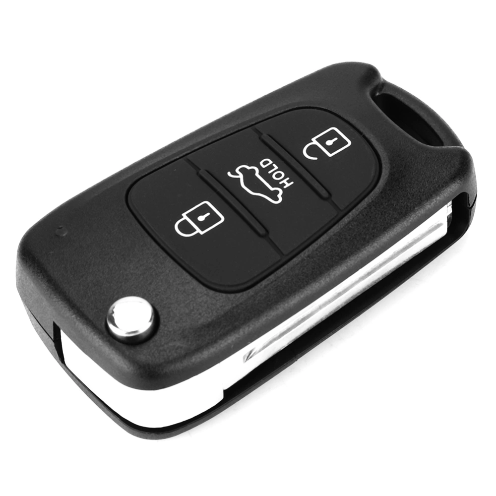 Flip 3 Button Remote Key Fob Case Shell Cover Fit For KIA Rondo Sportage Soul Rio