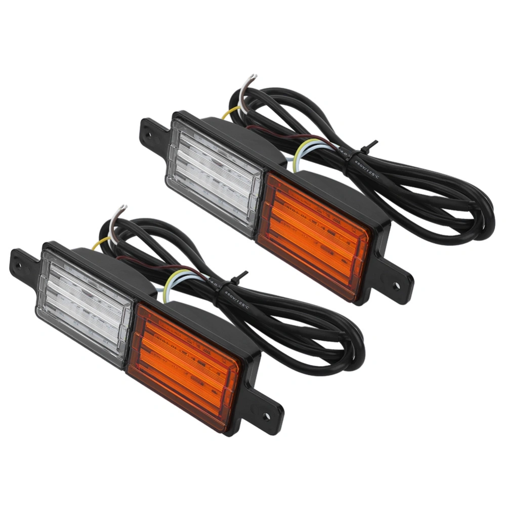 1 Pair 10-30W 30LED Universal Vehicle Double Color Tail Lights Rear Lamps for Trucks