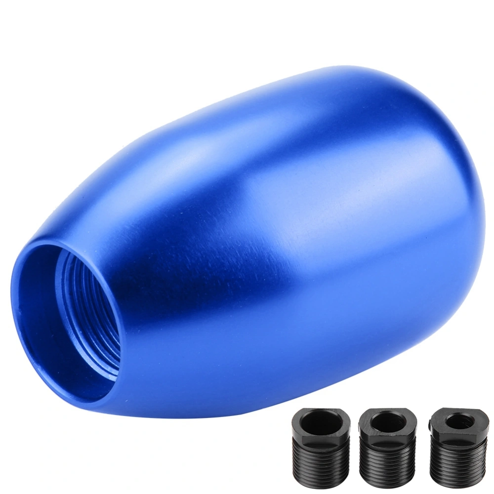 Car 5 Speed Manual Gear Shift Knob Shifter Lever Stick with 3 Adapters 8/10/12mm (Blue)