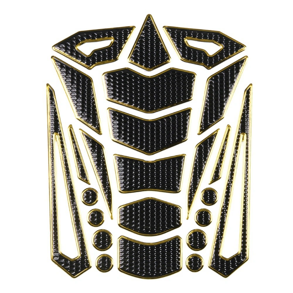 Universal Motorcycle Gas Fuel Oil Tank Pad Stickers Protector Tank Traction Pad(gold edge)