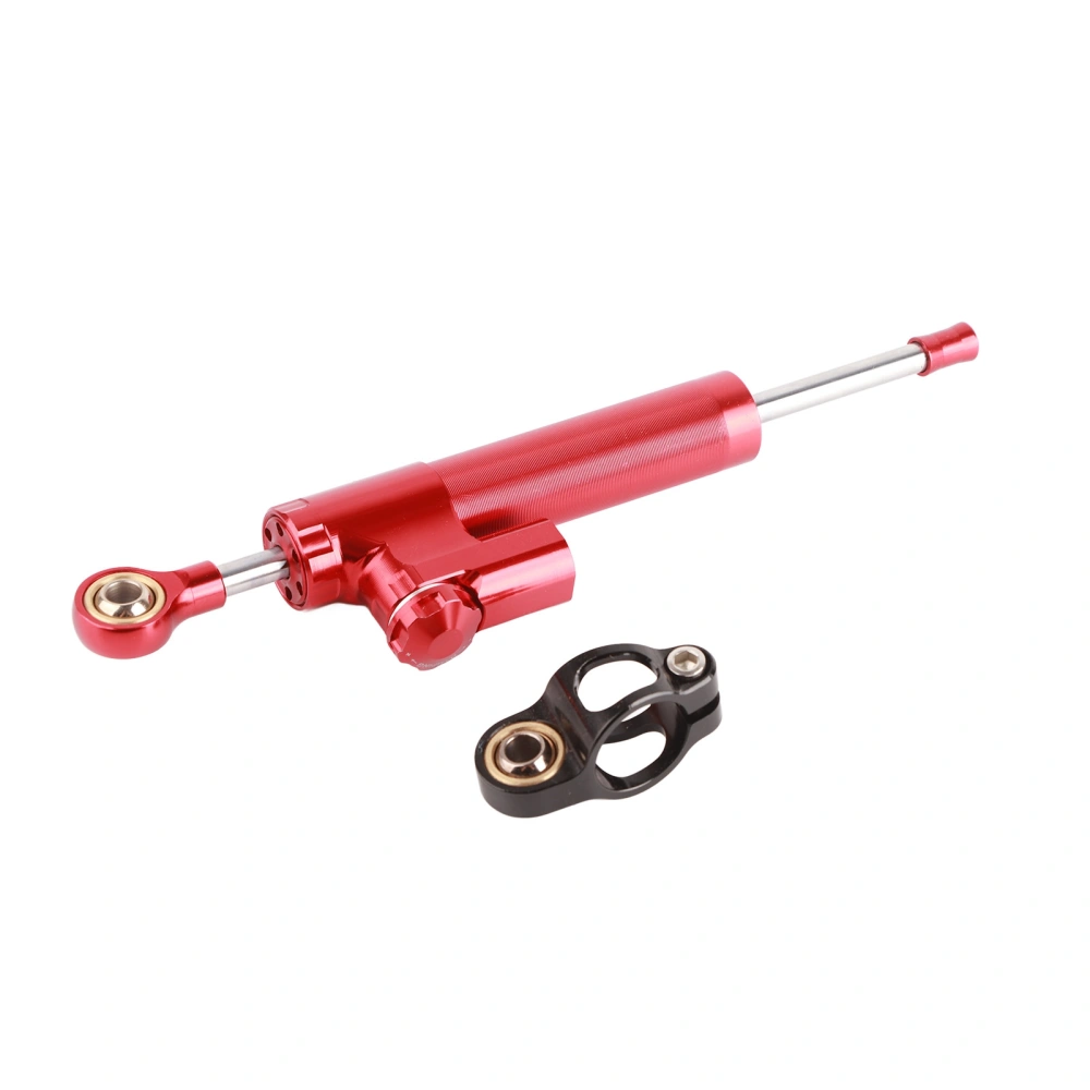 Universal Motorcycle Aluminum Alloy Steering Damper Stabilizer Safety Control (Red)