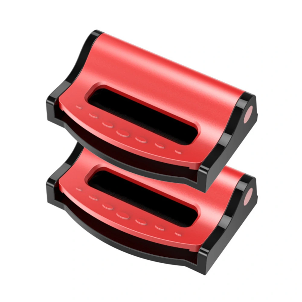 2pcs Car Belts Clips Safety Adjustable Stopper Belt Buckle Car Styling(Red)