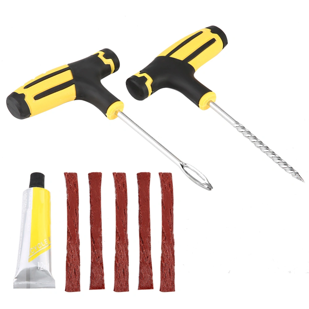 Complete Set Tubeless Tire Flat Repair Tool Kit for Cars Auto Trucks