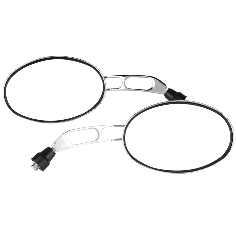 2Pcs Motorcycle Modified Round Rearview Mirror Chrome Rear View Side Mirrors