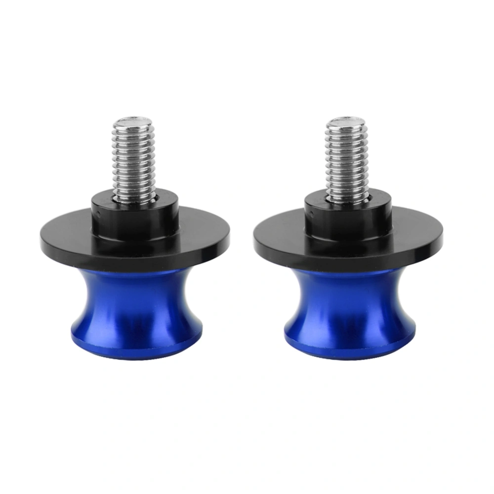 2pcs 6mm Motorcycle CNC Rear Stand Swing Arm Spool Sliders Stand Swingarm Bobbins (Blue)