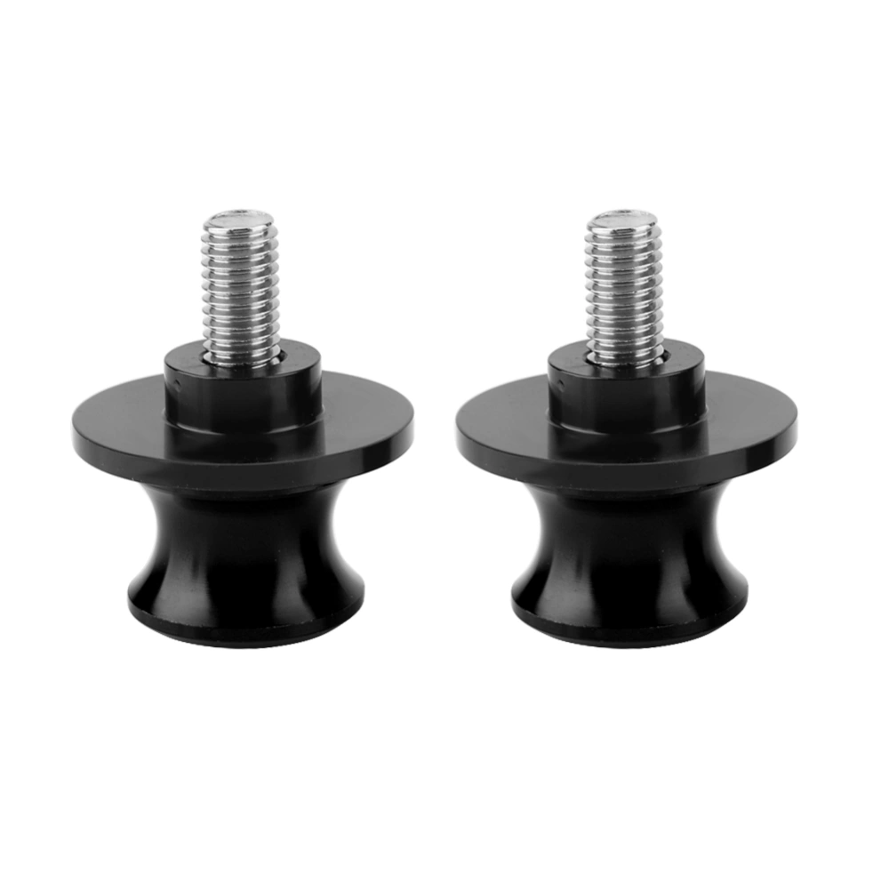 2pcs 8mm Motorcycle CNC Rear Stand Swing Arm Spool Sliders Stand Swingarm Bobbins (Black)