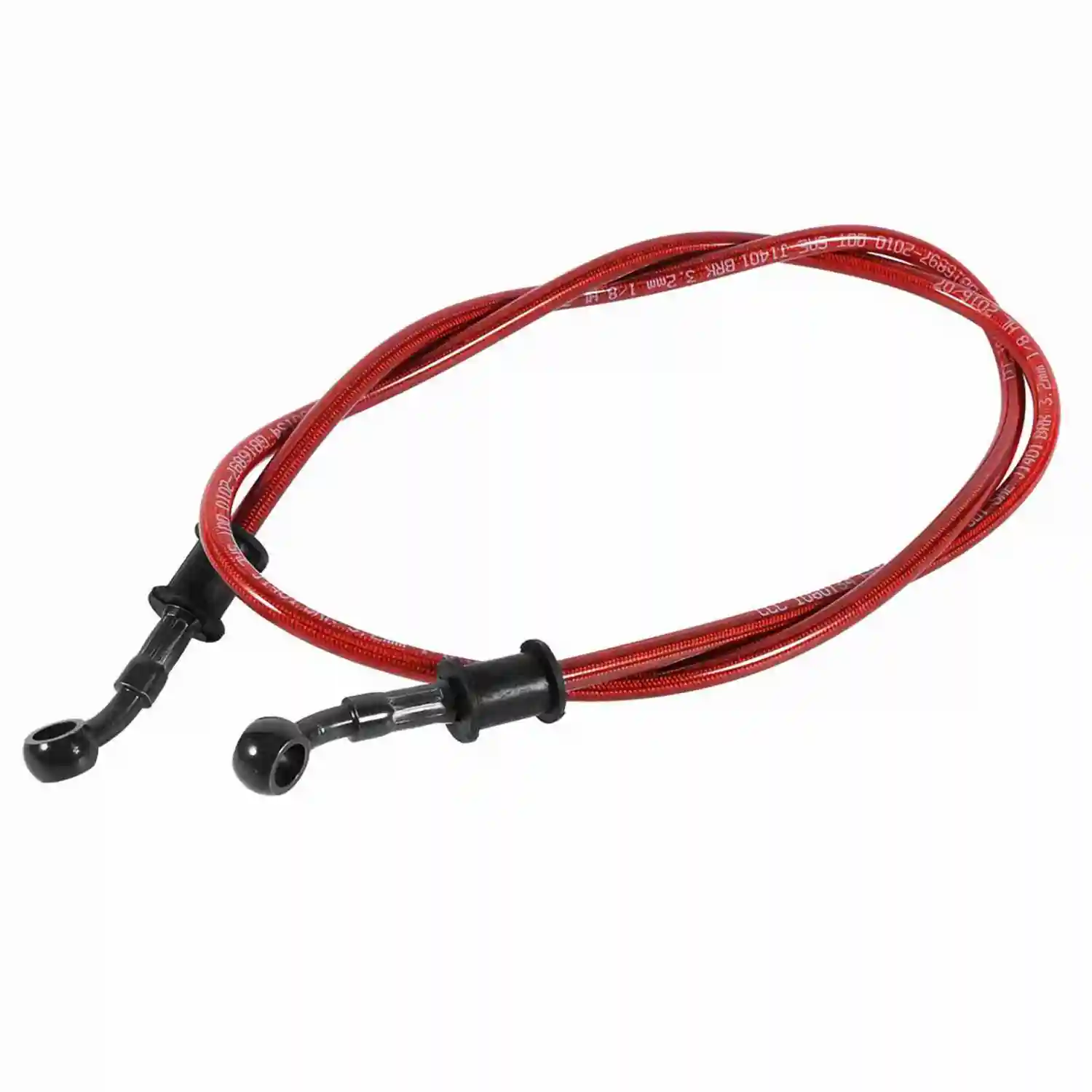 60cm Motorcycle Motocross Braided Steel Brake Clutch Oil Hose Line Pipe Red