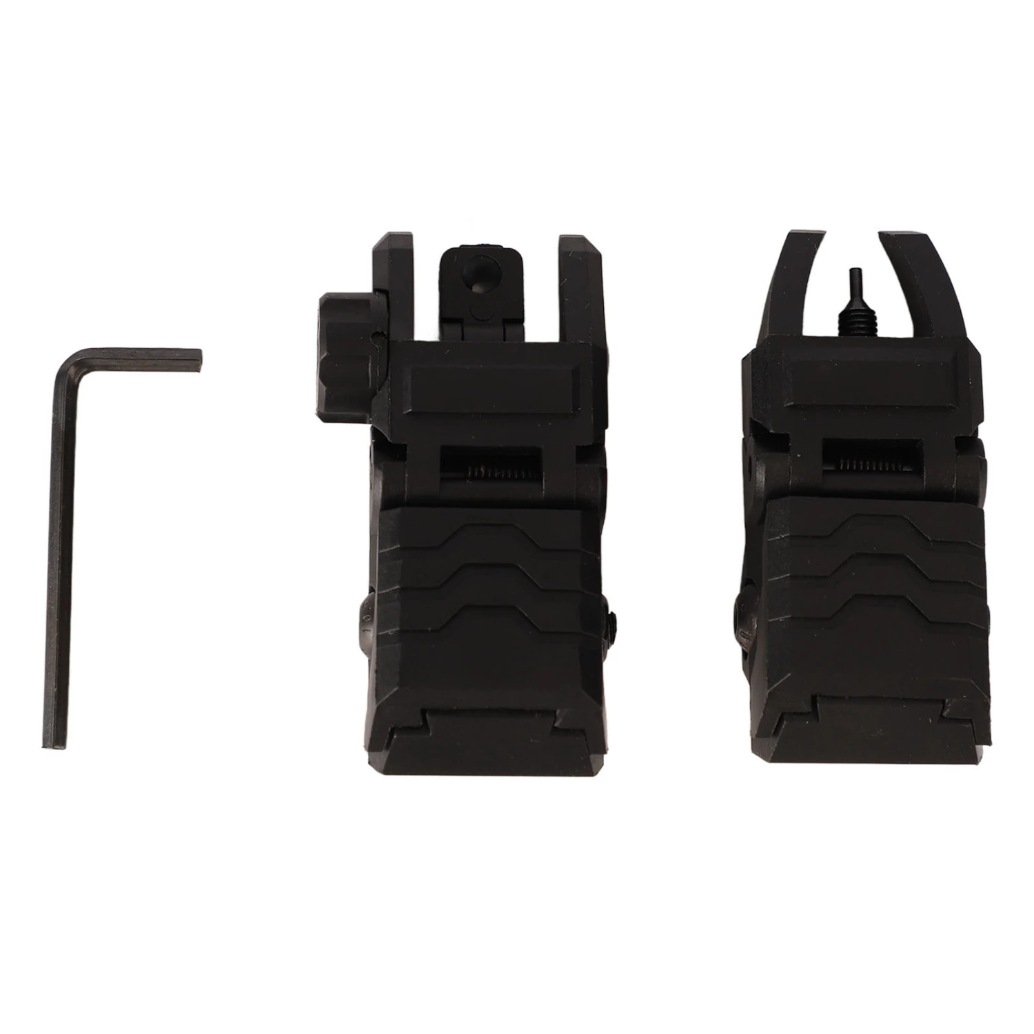 Industries Folding M4 Front Rear Battle Sights Nylon MGPCQB Front Rear Sights Black