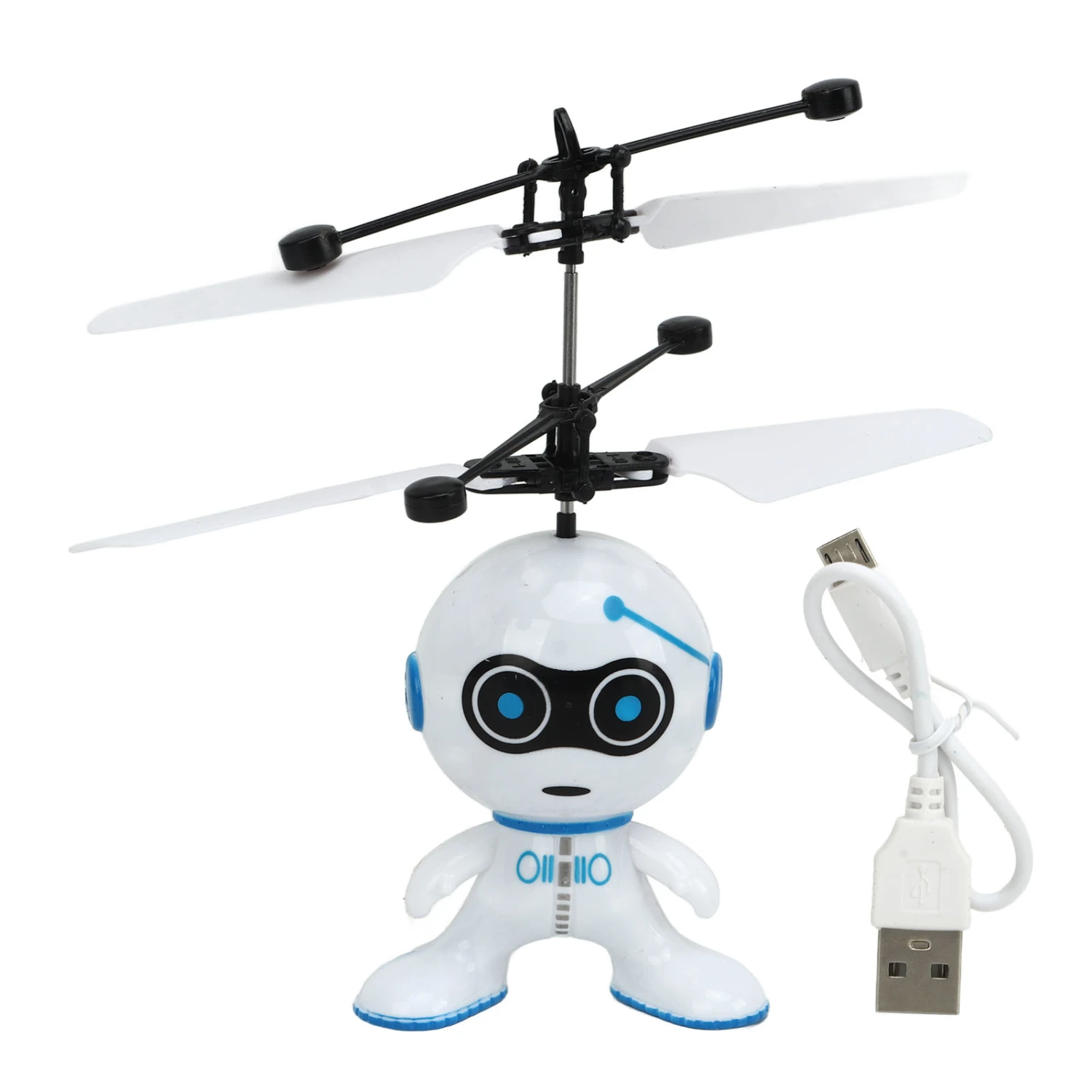 Induction Helicopter USB Charging Drop Resistant Interactive Flying Toy Cartoon Suspension Aircraft for Kids