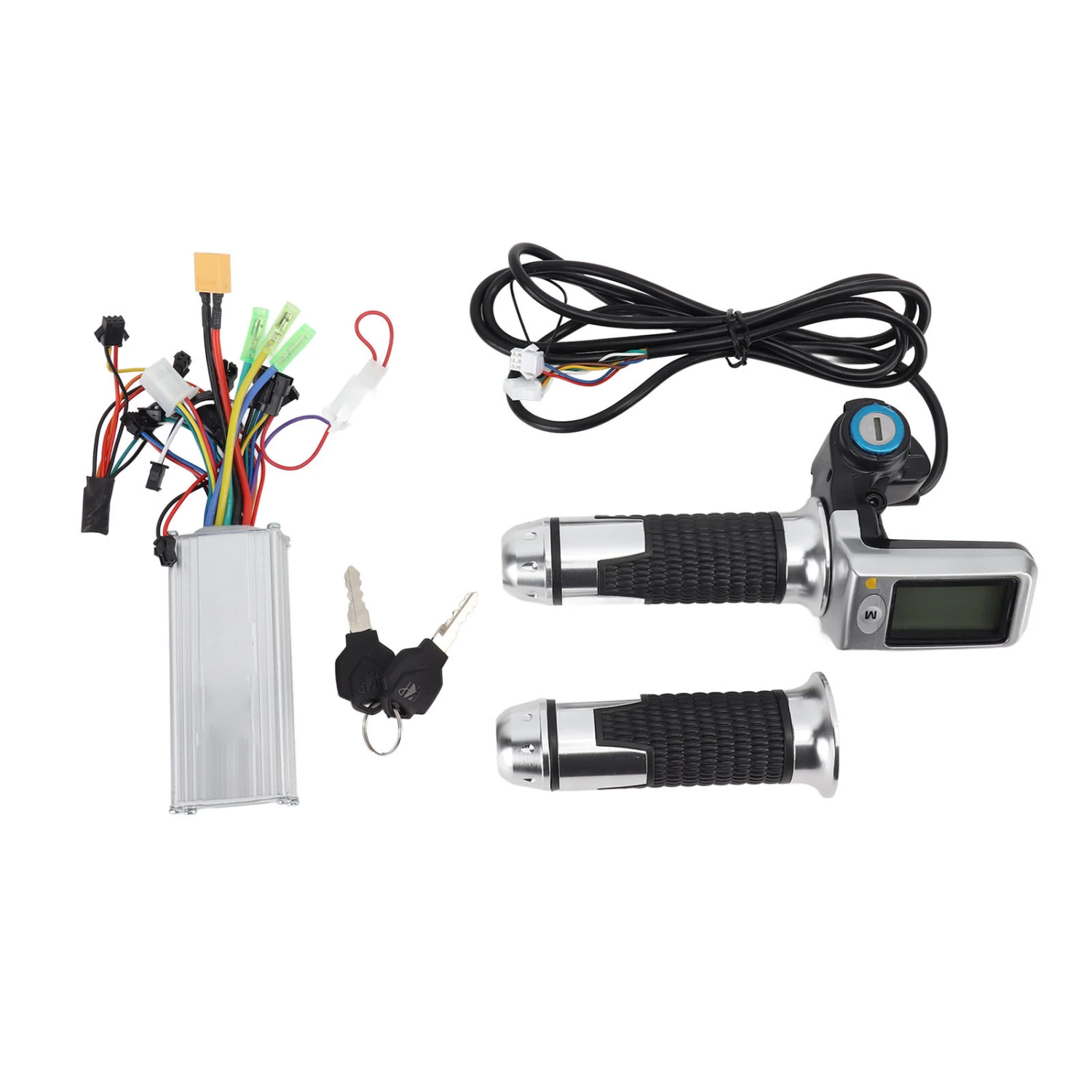 36V 48V 500W Motor Brushless Controller and 802 Twist Throttle with LCD Display Electric Bike Conversion Kit