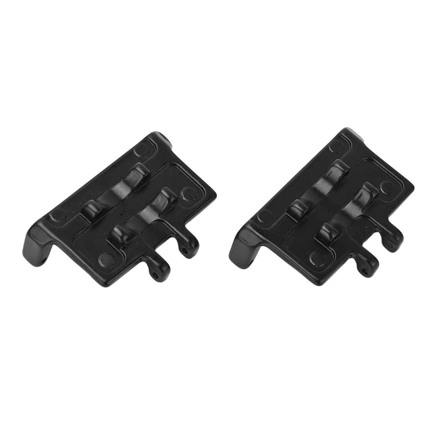 2PCS RC Servo Mount Aluminum Alloy Servo Fixed Bracket RC Steering Gear Bracket for Axial SCX24 1/24 RC Car Black
