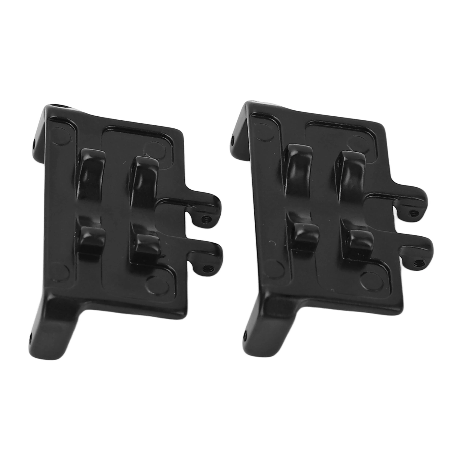 2PCS RC Servo Mount Aluminum Alloy Servo Fixed Bracket RC Steering Gear Bracket for Axial SCX24 1/24 RC Car Black