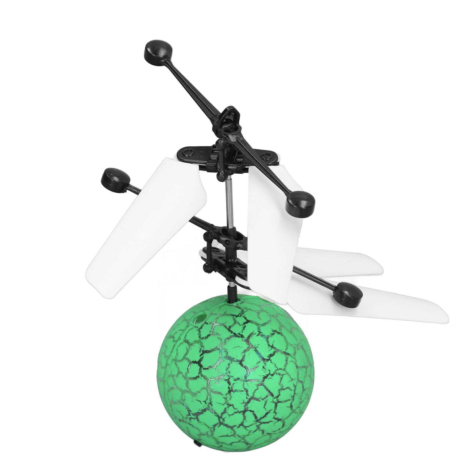 Flying Ball Toy Intelligent USB Charging Cool LED Light Tough Wind Blade Interactive Kids Flying Toy for Indoor Outdoor Green